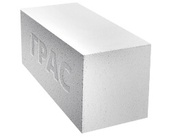 Газобетонный блок ГРАС D400, 600x250x500 мм