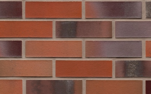 Фасадная плитка ручной формовки Feldhaus Klinker R560 carbona carmesi colori , 240*71*14 мм